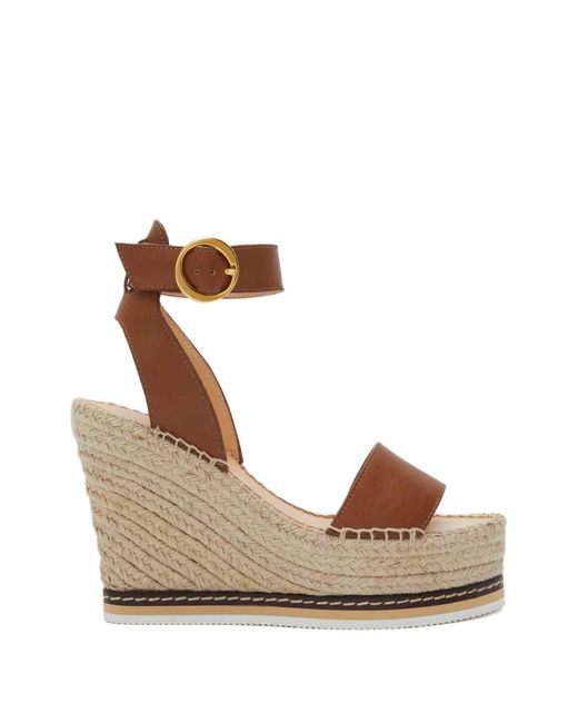 Odissi Natural Lily High-Wedge Espadrilles