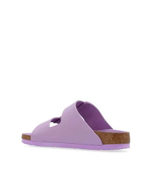 Birkenstock Purple Arizona Leather Sandals