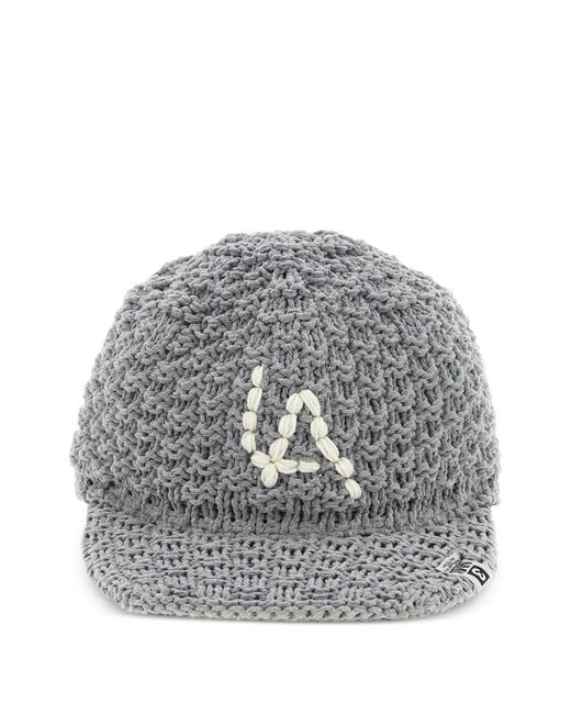 Maison Mihara Yasuhiro Gray Knitted Logo Baseball Cap for men