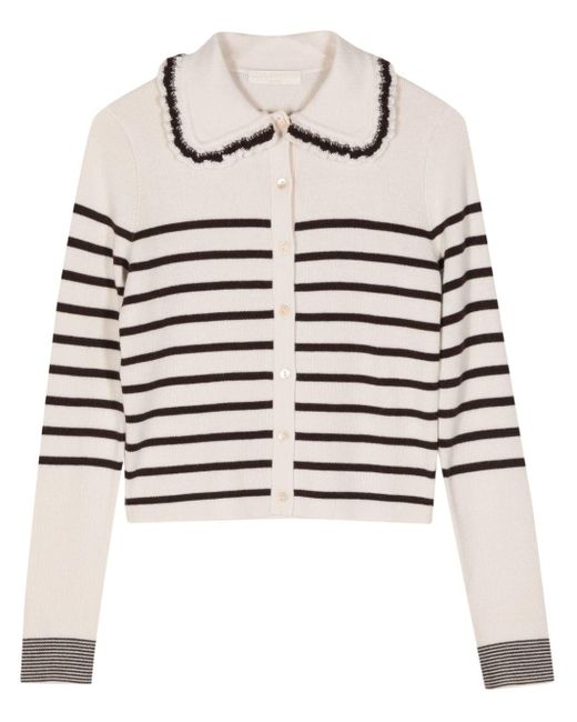 Cardigan en laine Bree rayures Ulla Johnson en coloris Gray