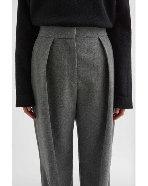 Jil Sander Gray Pleated Trousers