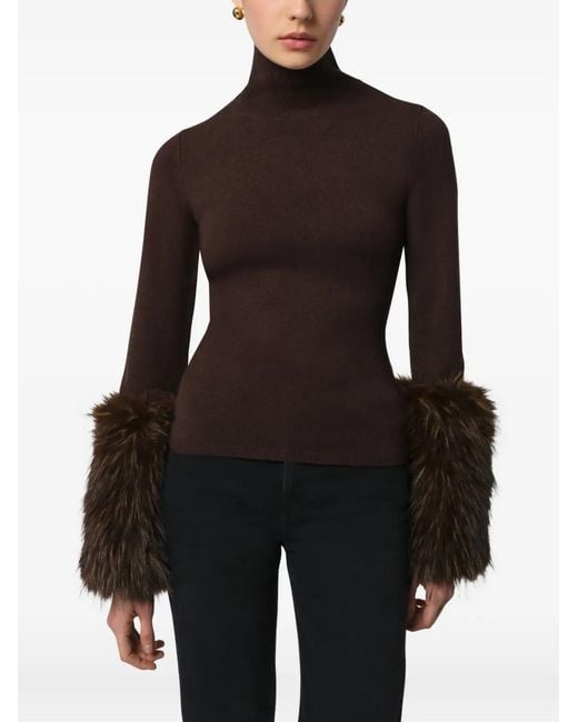 Apparis Brown Aspen High-Neck Jumper