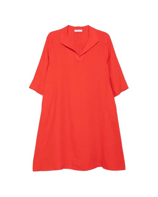 Whyci Red V-Neck Mini Dress
