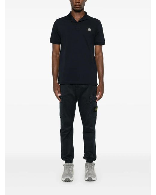 Stone Island Black T-Shirts And Polos for men