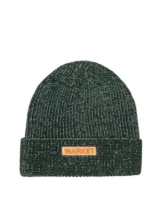 Market Green Logo-Embroidered Beanie