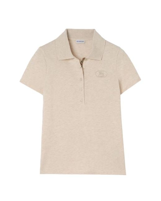 Burberry Natural Cotton Polo Shirt