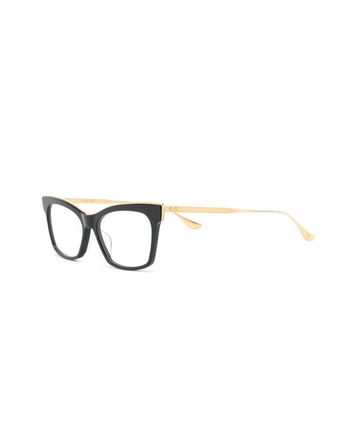 Dita Eyewear Brown Cat-Eye Glass Frames