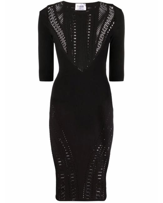 Wolford Black X Alberta Ferretti Ajouré Net Dress