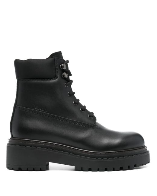 Prada レザー アンクルブーツ Black