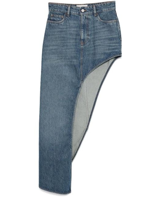 Coperni Blue One-Leg Denim Skirt