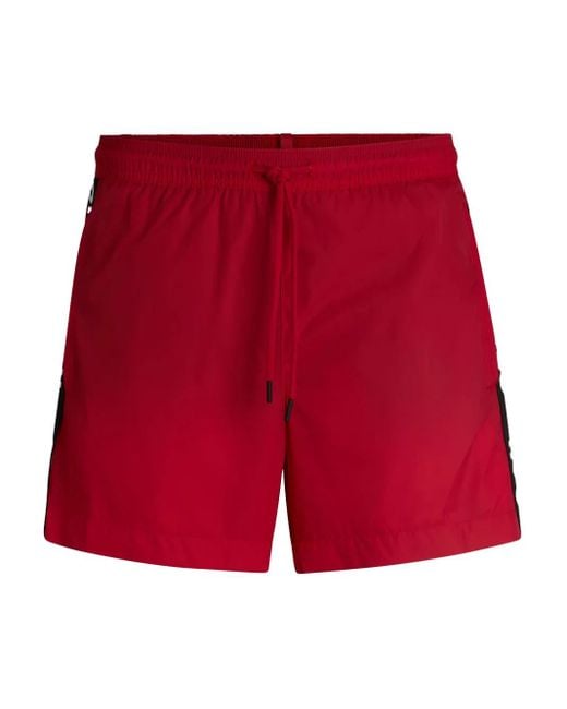 HUGO Red Logo-Tape Swim Shorts for men