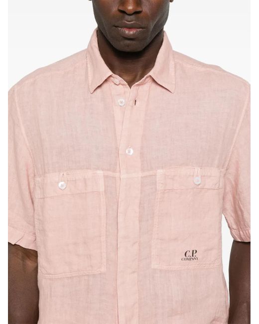 C P Company Pink Paddy Polo Shirt for men