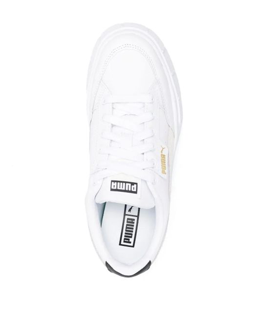 PUMA White Chunky Lace-Up Sneakers