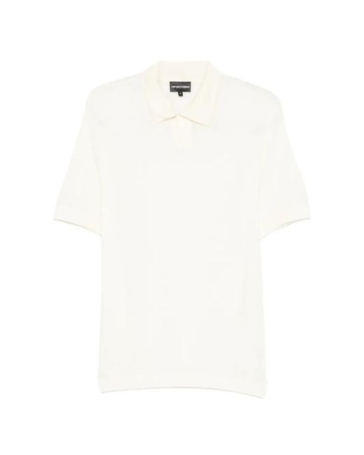 Emporio Armani White Polo À Manches Courtes for men