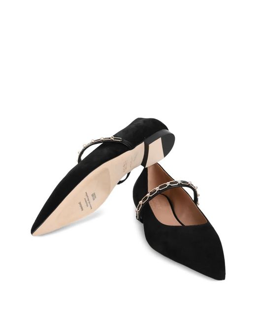 Malone Souliers Black Virna Ballerina Shoes