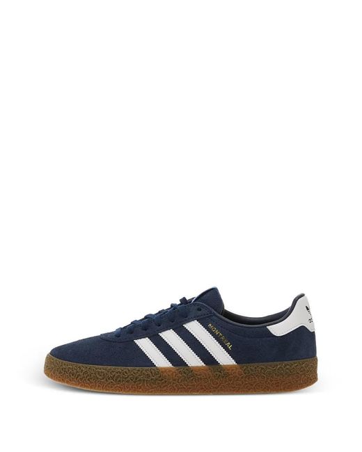 Adidas Blue Montreal Stripe Sneakers for men