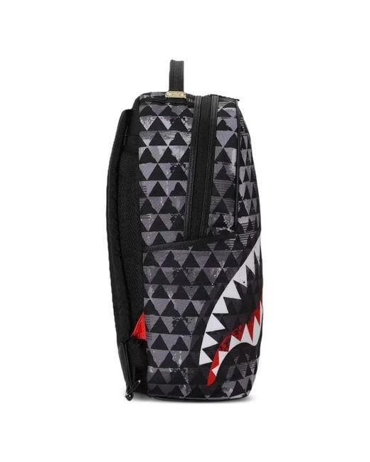 Sprayground Gray Kahuku Niho Mano Geometric-Print Backpack