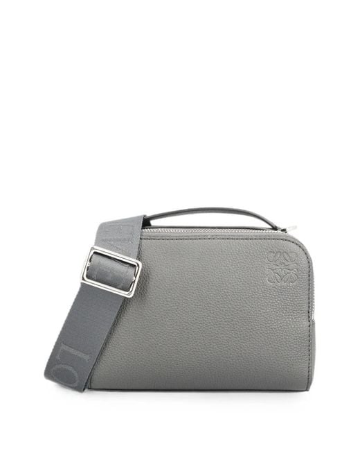 Loewe Black Anagram Leather Shoulder Bag for men