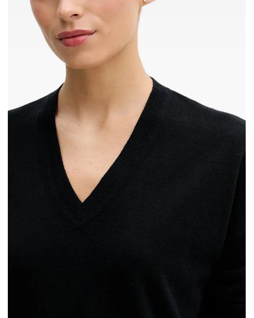 Pull À Col V Benetton en coloris Black