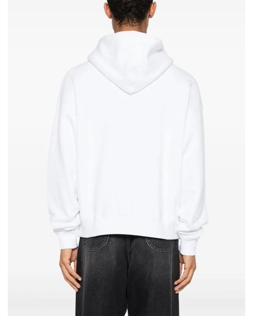 Off-White c/o Virgil Abloh White Off- Cotton Hoodie With Print for men