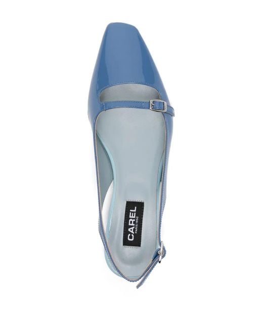 CAREL PARIS Blue Ninon Ballet Flats