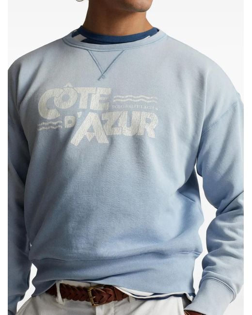 Polo Ralph Lauren Blue Crew Neck Sweatshirt for men