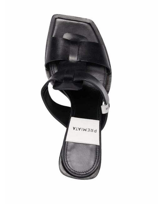 Premiata Black Double-Strap Sandals