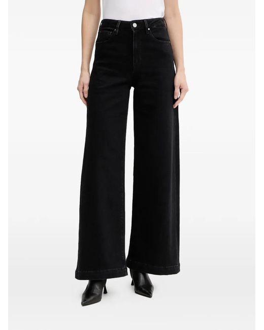 Guess Black Bellagio Wide-Leg Jeans