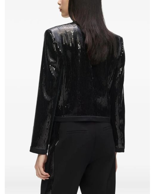 Karl Lagerfeld Black Sequin Jacket