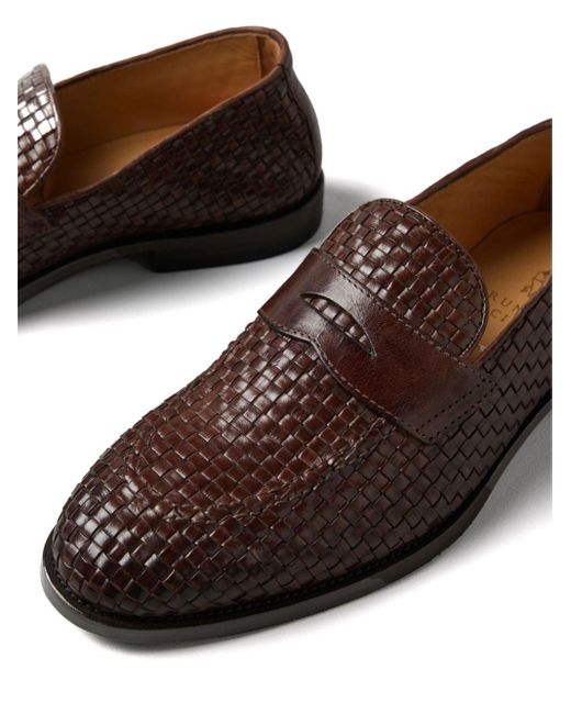 Brunello Cucinelli Brown Loafers Shoes for men