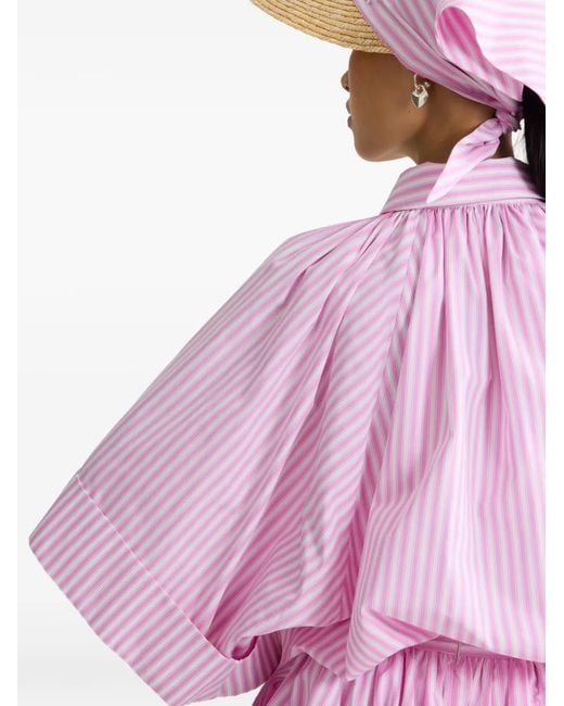 Patou Pink Cropped Striped Shirt