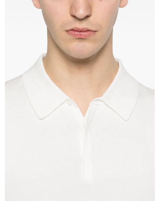 HUGO White Collared Polo Shirt for men