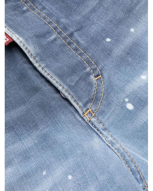 DSquared² Blue Straight Jeans With Five-Pocket Design