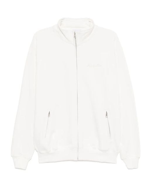 FAMILY FIRST White Embroidered Logo Sweatshirts for men