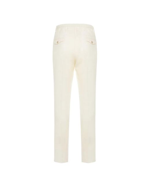 Eleventy White Drawstring-Waist Suit for men