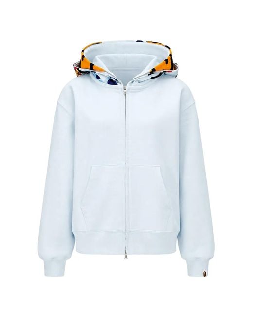 A Bathing Ape Blue Milo Shark Zip-Up Hoodie