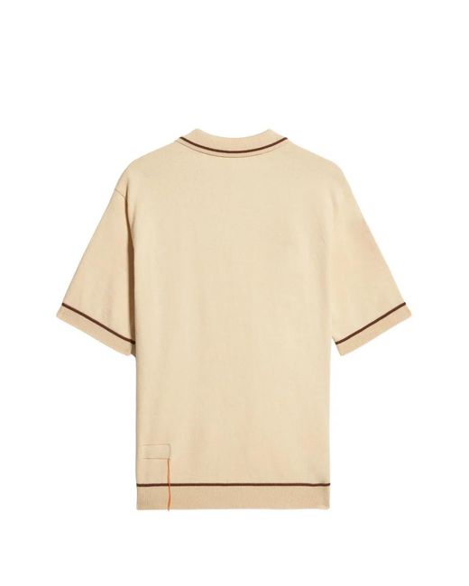 Fortela Natural Herrison Contrast-Trim Pocket Polo Shirt for men
