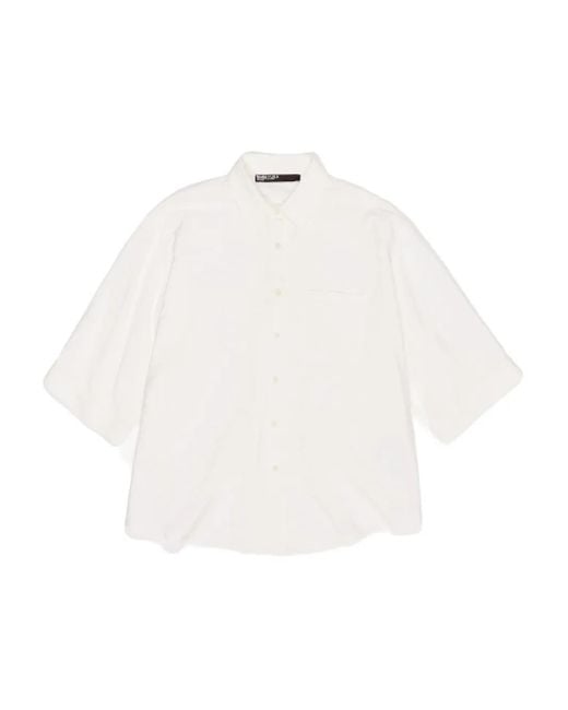 Bimba Y Lola テクスチャードポケット シャツ White