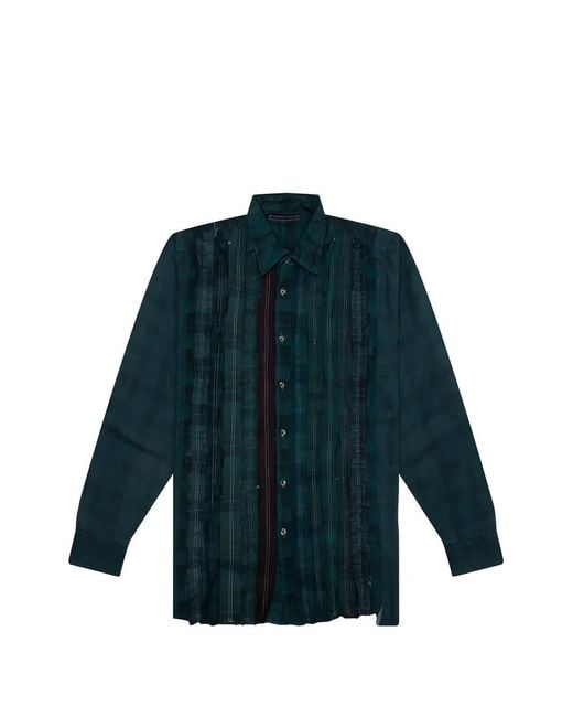 Needles Blue Checked Shirt for men