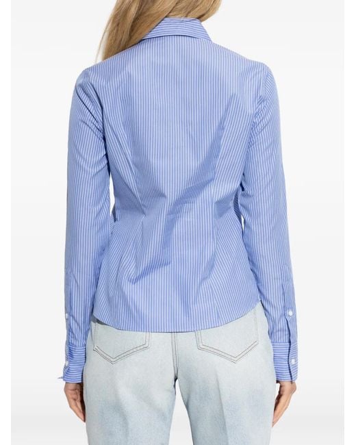 Rag & Bone Blue Striped Buttoned Shirt