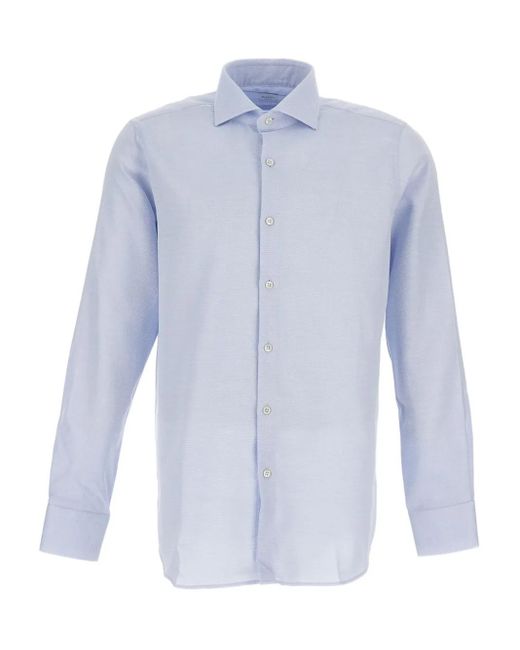 Bagutta Overhemd Met Knoopsluiting in het Blue voor heren