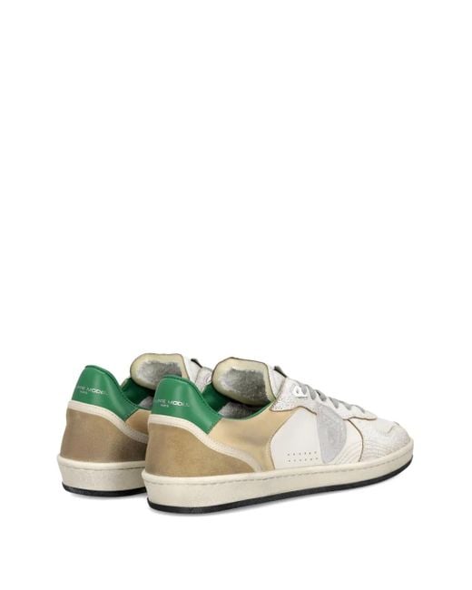 Philippe Model White Leather Sneakers