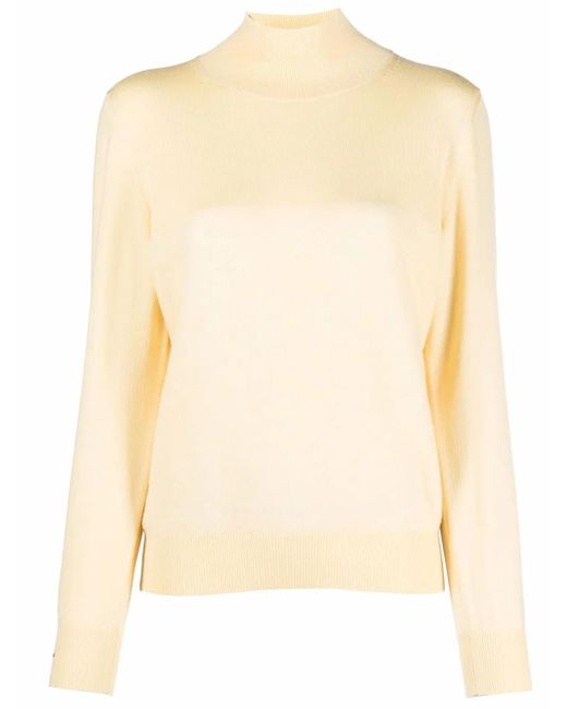 Peserico Natural High-Neck Wool Jumper