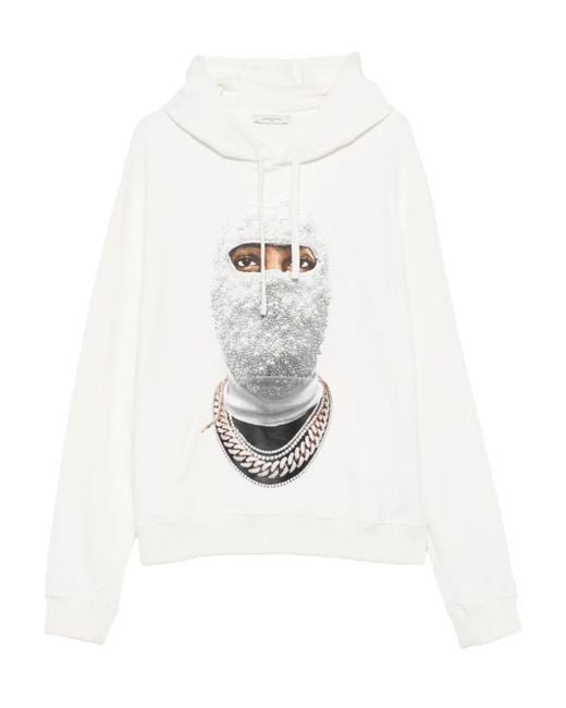 Ih Nom Uh Nit White Graphic-Print Hoodie for men