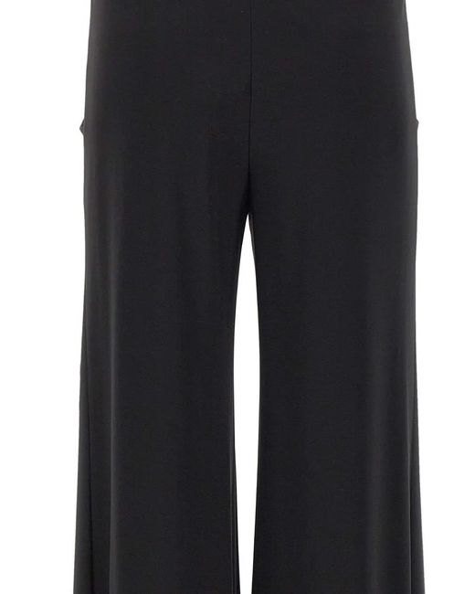 Joseph Ribkoff Black Elasticated-Waistband Wide-Leg Trousers