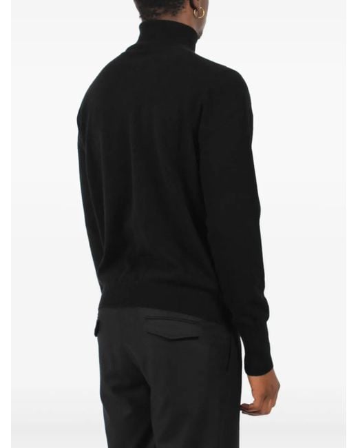 Drumohr Black Cashmere Sweater for men