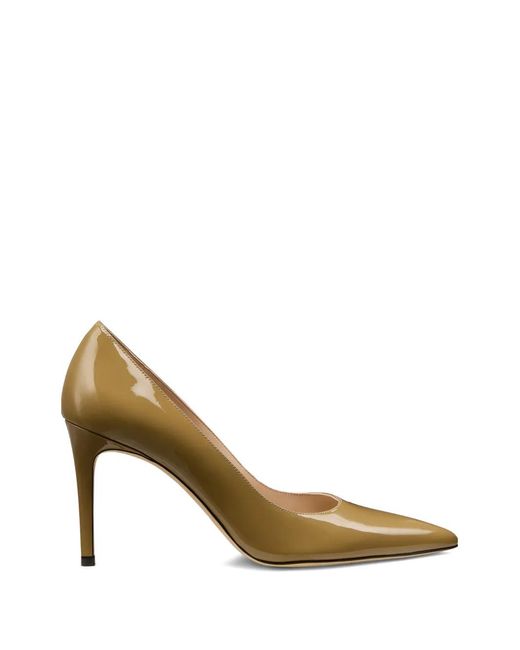 Stuart Weitzman Metallic 85Mm Leather Pumps