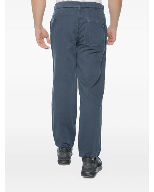Ecoalf Blue Gina Elasticated-Waist Trousers for men
