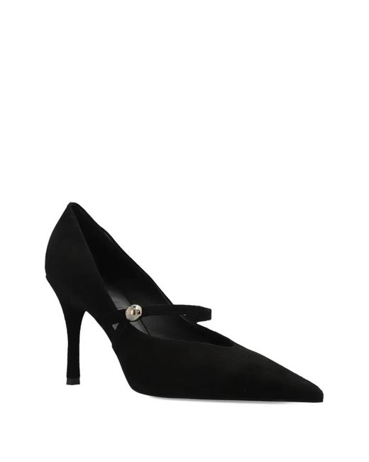 Furla Black Strap Pointed Pumps