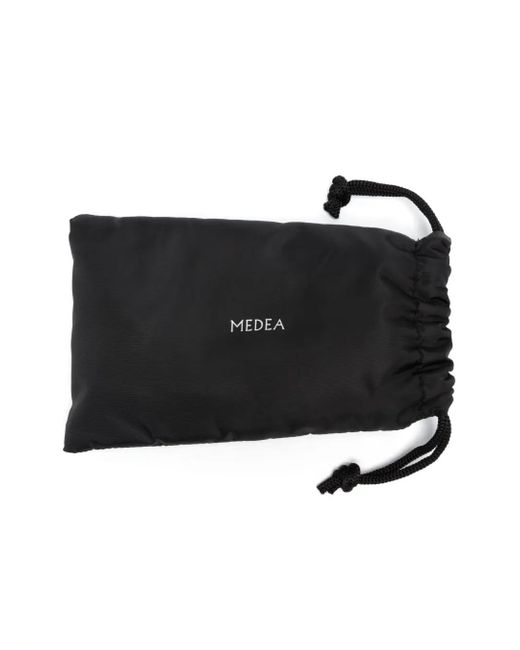 MEDEA Metallic Smack Oval-Frame Sunglasses